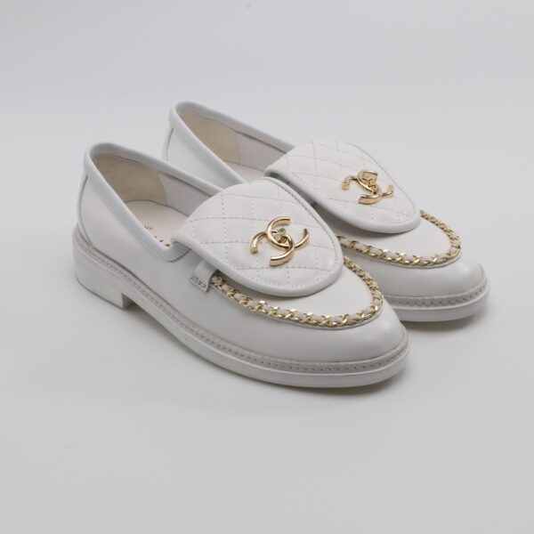 Chanel Chain Loafer Pure-White