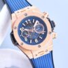HUBLOT BIG BANG automatic mechanical movement blue hollow dial men's watch Swiss watch blue dial