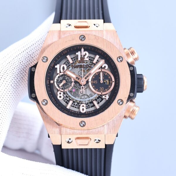 HUBLOT BIG BANG automatic mechanical movement blue hollow dial men's watch Swiss watch blue dial