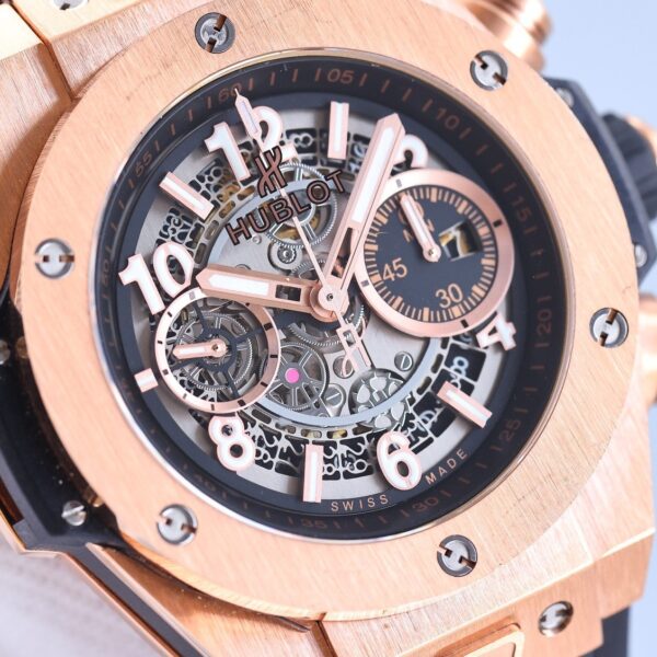 HUBLOT BIG BANG automatic mechanical movement blue hollow dial men's watch Swiss watch blue dial