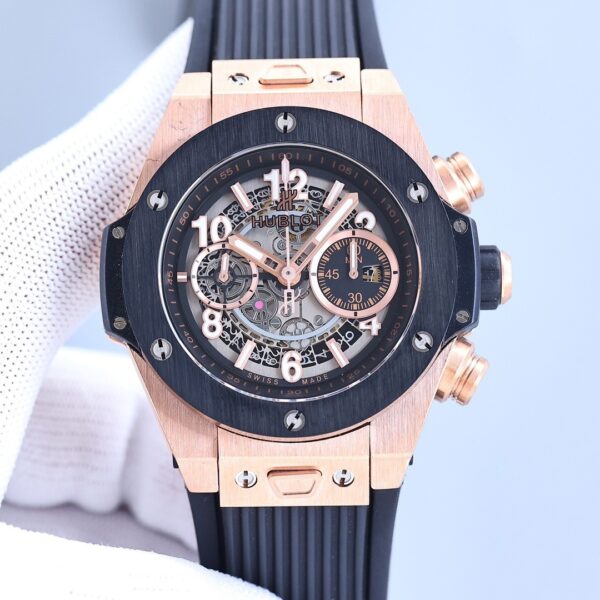HUBLOT BIG BANG automatic mechanical movement blue hollow dial men's watch Swiss watch blue dial