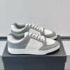 sy_no_75B0B3C334390092ADA39C0DB7B7B5EB_0 Saint Laurent Grey-White Pebble-Leather Low-Top Sneaker
