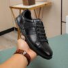 sy_no_76763B0093C69200F062781EB5F1216E_0 Prada Black Leather Low-Top Casual Sneaker