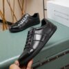 sy_no_76763B0093C69200F062781EB5F1216E_4 Prada Black Leather Low-Top Casual Sneaker