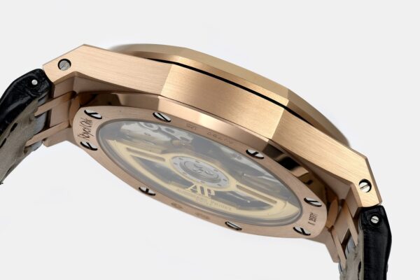 sy_no_769009C1328BFFFC0A152BB49C258E11_6 AUDEMARS PIGUET Audemars Piguet Royal Oak Series Automatic Mechanical Movement Black Dial Crocodile Leather Strap