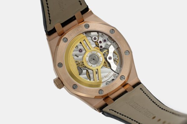 sy_no_769009C1328BFFFC0A152BB49C258E11_7 AUDEMARS PIGUET Audemars Piguet Royal Oak Series Automatic Mechanical Movement Black Dial Crocodile Leather Strap