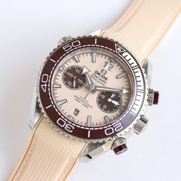 sy_no_7733C622BF252E2555DC0AD90CCC5371_2 Omega Seamaster series ocean universe automatic mechanical movement 600 meter waterproof men's watch Swiss watch 45.5mm beige dial