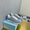sy_no_774133894272B3D2D2620F328C8A14B6_0 Prada Light Blue Suede Gold Triangle Trainer