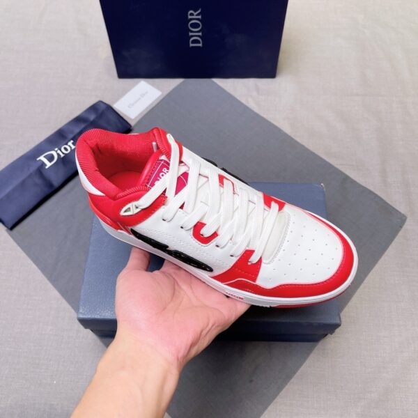 sy_no_7A6F205287CE86C831FD1659159C4A6A_5 Dior White-Red Spliced B57 Mid-Top Sneaker