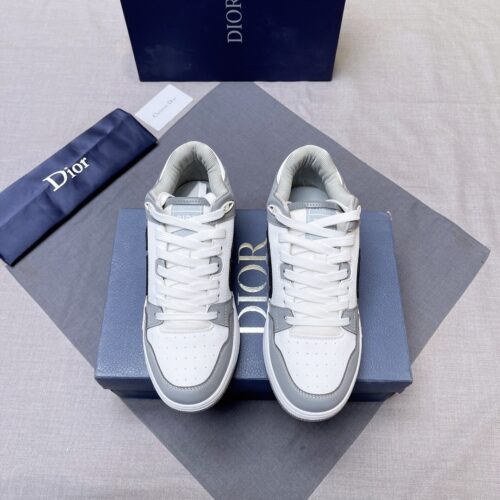 sy_no_7A99390E7D88B9CBF096E44B9A2FA729_0 Dior White-Grey Spliced B57 Mid-Top Sneaker
