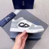 sy_no_7A99390E7D88B9CBF096E44B9A2FA729_4 Dior White-Grey Spliced B57 Mid-Top Sneaker