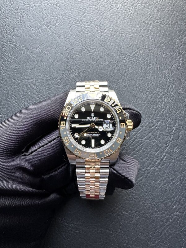 sy_no_7AFBA8CDCBF94B5DCC9F6EF7DA5FFD44_1 ROLEX Rolex Greenwich GMT/Dual Time Automatic Mechanical Movement Black Dial