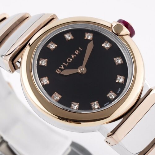 BVLGARI LVCEA watch with quartz movement and stainless steel strap