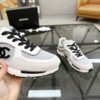 sy_no_7BCDD15F7FA18AE02293535C9264D5C2_5 Chanel White & Grey Chunky Sneaker with Black Laces & CC Logo