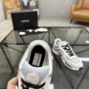 sy_no_7BCDD15F7FA18AE02293535C9264D5C2_6 Chanel White & Grey Chunky Sneaker with Black Laces & CC Logo