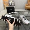 sy_no_7BCDD15F7FA18AE02293535C9264D5C2_8 Chanel White & Grey Chunky Sneaker with Black Laces & CC Logo