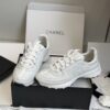 sy_no_7D98149B507AA08F936FFFEFB882303B_0 Chanel All-White Leather Low-Top Sneaker with Embossed CC Logo