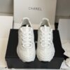 sy_no_7D98149B507AA08F936FFFEFB882303B_1 Chanel All-White Leather Low-Top Sneaker with Embossed CC Logo
