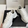 sy_no_7D98149B507AA08F936FFFEFB882303B_3 Chanel All-White Leather Low-Top Sneaker with Embossed CC Logo