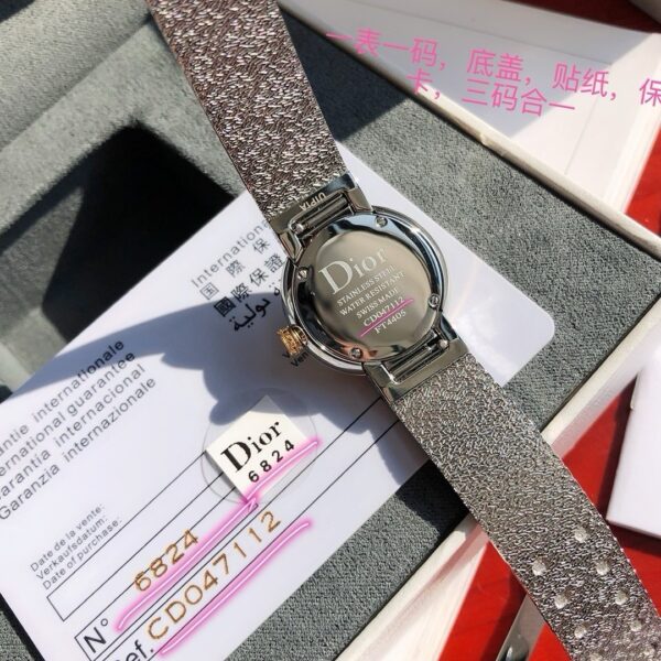 sy_no_7DC6814D5C91DC00D3F7A4488E15EEF7_7 DIOR watch quartz movement stainless steel strap 25mm women's watch 50m waterproof