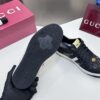 sy_no_7E2649D670336A5A5202289BC64FFA25_5 Gucci Black Crystal-Embellished GG Monogram Sneaker with White Stripe
