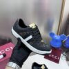 sy_no_7E2649D670336A5A5202289BC64FFA25_7 Gucci Black Crystal-Embellished GG Monogram Sneaker with White Stripe