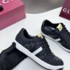 sy_no_7E2649D670336A5A5202289BC64FFA25_8 Gucci Black Crystal-Embellished GG Monogram Sneaker with White Stripe