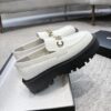 Chanel Platform Loafer with Metal Lettering