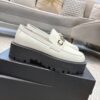 Chanel Platform Loafer with Metal Lettering