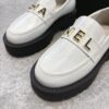 Chanel Platform Loafer with Metal Lettering