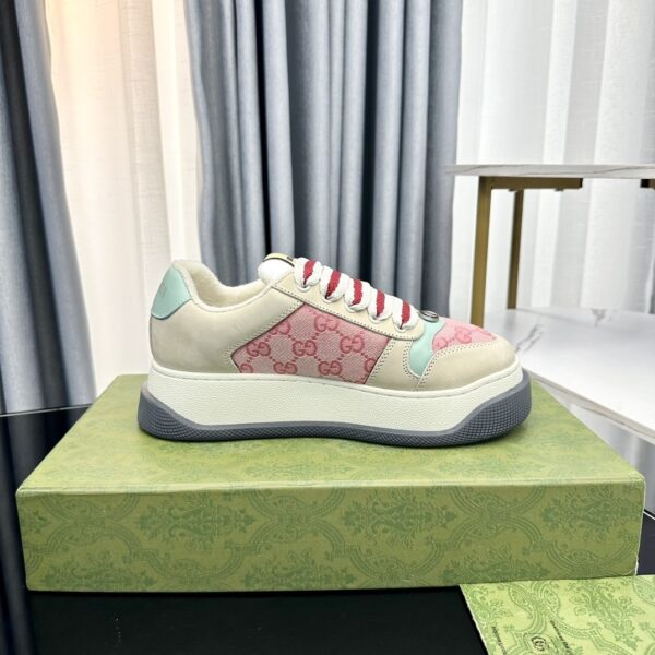 sy_no_7FFC6994F12F871CA93B06ED5416A296_1 Gucci MAC8 GG Canvas Chunky Sneaker in Pink & Mint Green