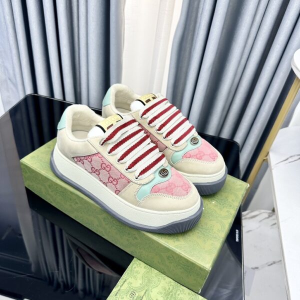 sy_no_7FFC6994F12F871CA93B06ED5416A296_2 Gucci MAC8 GG Canvas Chunky Sneaker in Pink & Mint Green