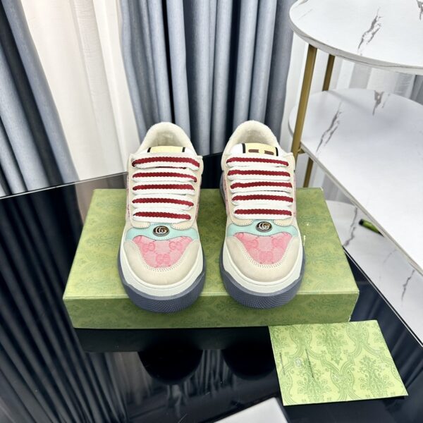 sy_no_7FFC6994F12F871CA93B06ED5416A296_3 Gucci MAC8 GG Canvas Chunky Sneaker in Pink & Mint Green