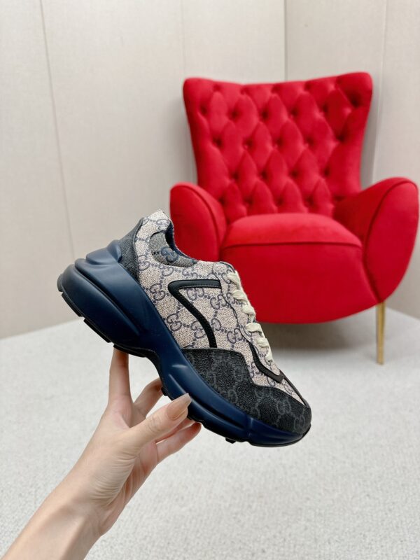 sy_no_80A4732C9506F001CF5145D2E9700428_2 Gucci Rhyton GG Canvas Sneaker in Black & Beige