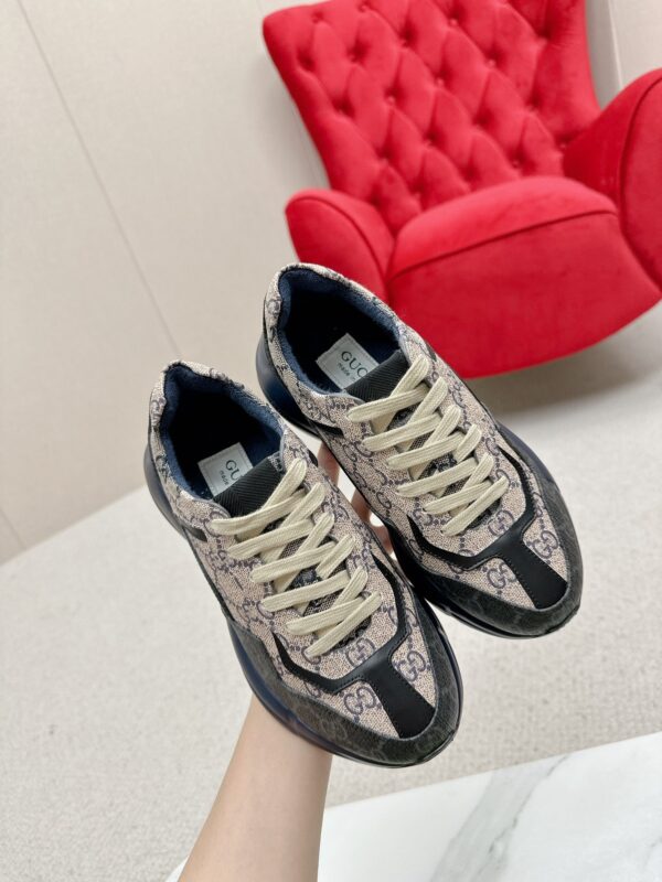 sy_no_80A4732C9506F001CF5145D2E9700428_3 Gucci Rhyton GG Canvas Sneaker in Black & Beige