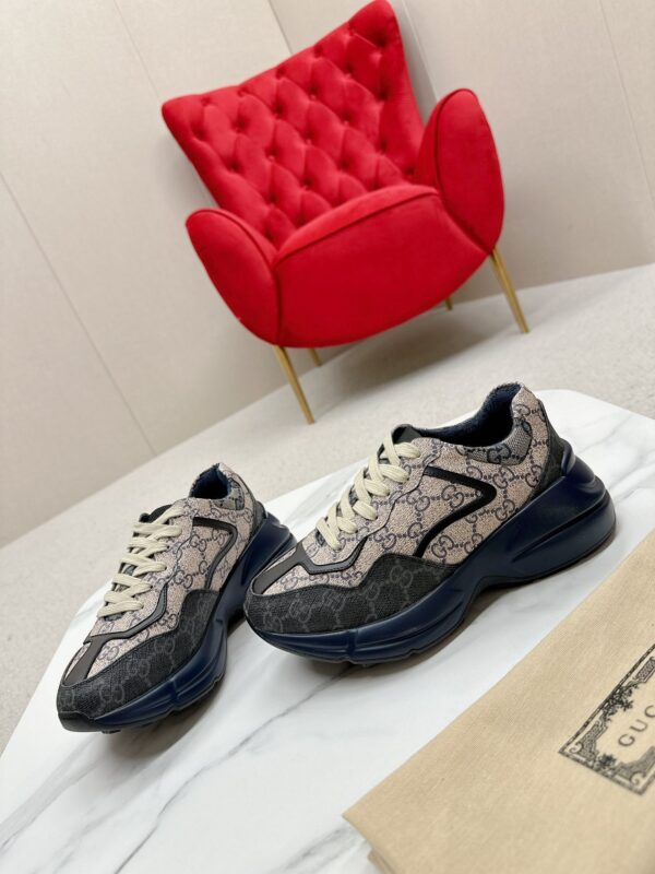 sy_no_80A4732C9506F001CF5145D2E9700428_4 Gucci Rhyton GG Canvas Sneaker in Black & Beige