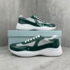 sy_no_81192BC3E259D58282EF102B8C4DD307_8 Prada America's Cup Dark Green Patent Mesh Sneaker