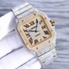 Cartier Shandushi series automatic mechanical movement men's watch gold dial stainless steel case