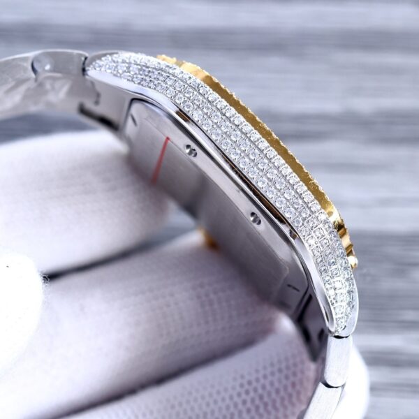 Cartier Shandushi series automatic mechanical movement men's watch gold dial stainless steel case
