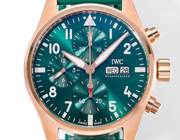 sy_no_824AAA8E9DF4200E96B060B8D0814AAF_3 IWC Pilot Series Automatic Mechanical Movement 100m Waterproof Men's Watch Swiss Watch 41mm Green Dial