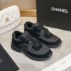 sy_no_838334BE70625D2FFE7817E6CD319DF7_2 Chanel All-Black Mixed Material Low-Top Sneaker with Suede and CC Logo