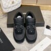 sy_no_838334BE70625D2FFE7817E6CD319DF7_3 Chanel All-Black Mixed Material Low-Top Sneaker with Suede and CC Logo