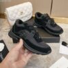 sy_no_838334BE70625D2FFE7817E6CD319DF7_4 Chanel All-Black Mixed Material Low-Top Sneaker with Suede and CC Logo