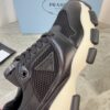 sy_no_83EF3348FB0326DE6C45106C10030BEE_7 Prada Black Leather Mesh Triangle Logo Chunky Dad Sneaker