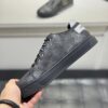 sy_no_849E6685DF2DB11A3808778FB7CBD5E1_5 Philipp Plein Black Shimmer Grain-Leather Hexagon-Logo Low-Top Sneaker