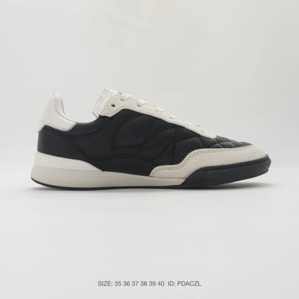 Chanel Black-White Mixed-Material Low-Top Sneaker with Quilted Leather and CC Logo