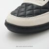 Chanel Black-White Mixed-Material Low-Top Sneaker with Quilted Leather and CC Logo