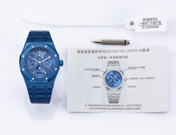 sy_no_84FB4DF827EF36B698571A6F6E1FCA75_8 AUDEMARS PIGUET Audemars Piguet Royal Oak ROYAL OAK series automatic mechanical movement 20 meter waterproof men's watch Swiss watch 41mm blue dial ceramic strap