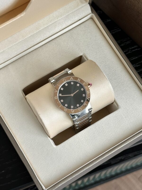BVLGARI BVLGARI ∙ BVLGARI series watches with quartz movement, stainless steel strap, 33mm grey dial