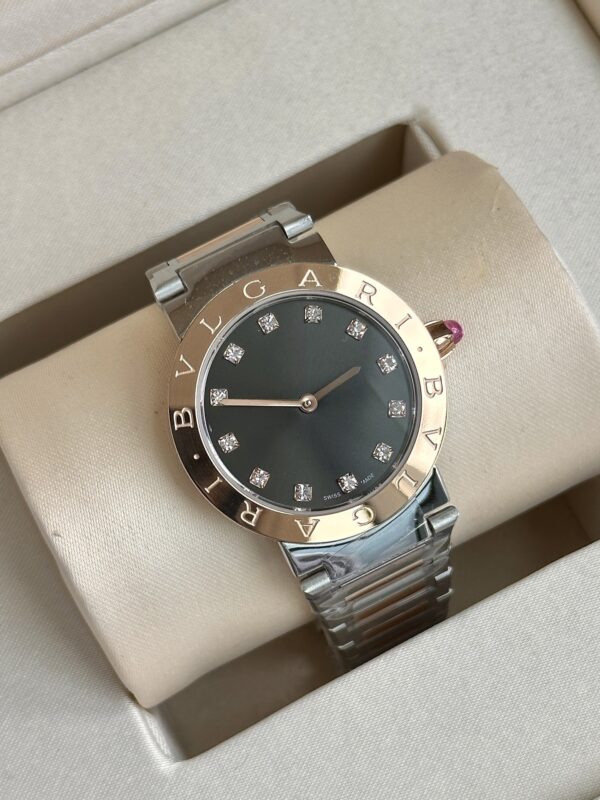 BVLGARI BVLGARI ∙ BVLGARI series watches with quartz movement, stainless steel strap, 33mm grey dial